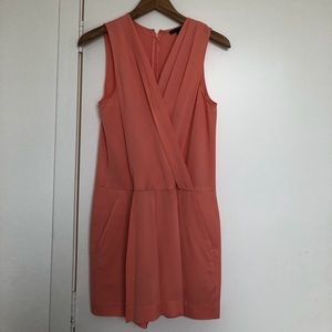 Theory salmon pink romper